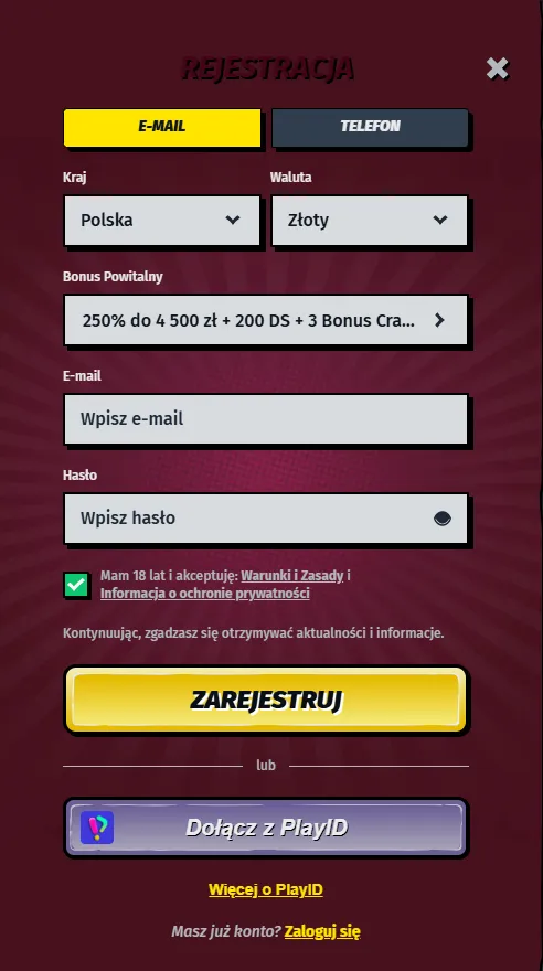 Procedura rejestracji w Allyspin